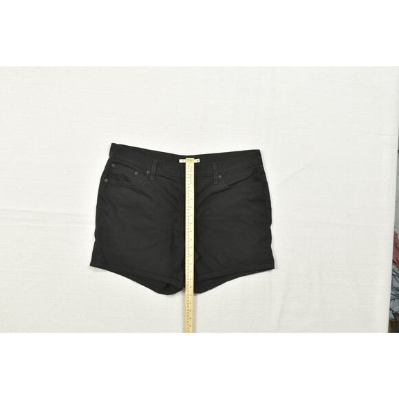 Levi's Mid Length Black Denim Shorts Regular Size 34 Mid Length Shorts Cotton - Picture 6 of 8